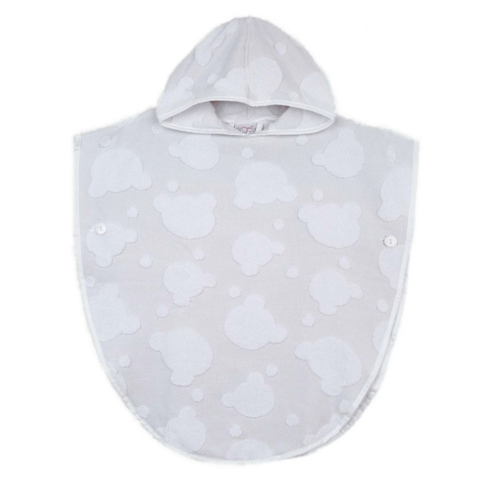 Пончо дитяче Irya - Bear gri Pancosu сірий 1-2 роки 60*60, фото 1