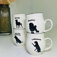 Кружка кераміка Дог-фестиваль 300 мл керамічна чашка гуртка біла