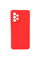 Чехол Silicone Case для телефона Samsung Galaxy A52 / A525 бампер с микрофиброй красный