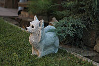 Садовая фигура, статуэтка Малий Шпиц  для декора сада изготовлен из цемента, ручной работы 24см