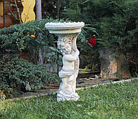 Садовая фигура, статуэтка Мальчик рыбка 50см для декора сада изготовлен из цемента, ручной работы