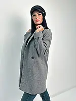 Жіноче пальто з принтом в ялинку
