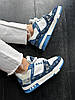 Жіночі кросівки Louis Vuitton LV Trainer White Blue 1A9JGZ, фото 5