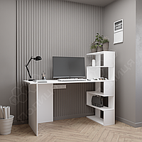 Письмовий стіл 1400х600 з полицями. Кутовий стіл для школяра, робоче місце