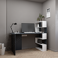 Письмовий стіл 1400х600 з полицями. Кутовий стіл для школяра, робоче місце