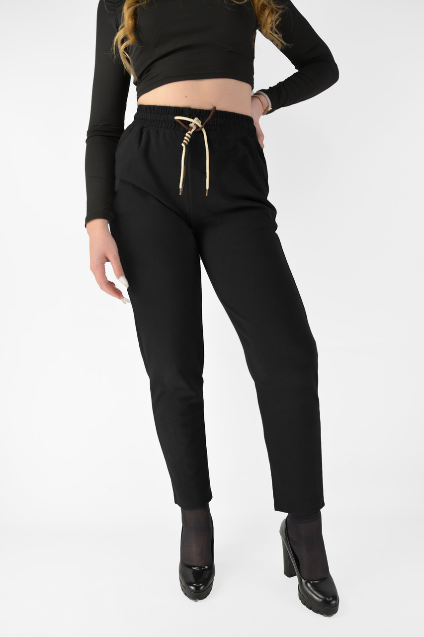 Жіночі трикотажні штани Kenalin Штани з кишенями Шоколадний колір