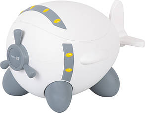 Дитячий горщик у формі літака з кришкою та знімний контейнер унітаз Plane White-Grey, фото 2