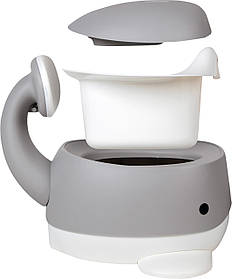 Горщик для дитини зі спинкою та захист від ковзання WHALE Grey 134 All FreeON