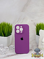 Чехол с закрытой камерой и низом на Айфон 14 Про Фиолетовый / Silicone Case для iPhone 14 Pro Purple