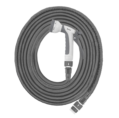 Шланг для поливу, що розтягується, 12м - 24м, пістолет 7 режимів, TWIST HOSE BOX, сірий, Bradas