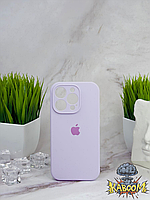 Чехол с закрытой камерой и низом на Айфон 14 Про Сиреневый / Silicone Case для iPhone 14 Pro Lilac Purple