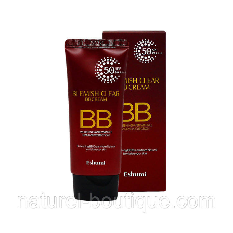 Крем ВВ Eshumi для обличчя Blemish Clear SPF50+ матувальний і освіжний 50г