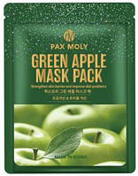Маска тканинна Pax Moly для лица Real Green Apple с зеленым яблоком 25 мл