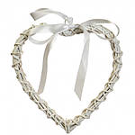 Декор із лози білий Серце із лози 20*20 см 5002-027