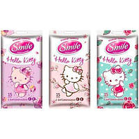 Салфетки влажные Smile Hello Kitty 15шт