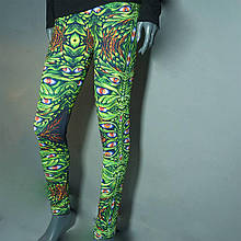 Жіночі лосини легінси з унікальним принтом молодіжні з біфлексу «Forets»