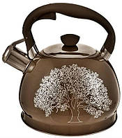 Чайник со свистком из нержавеющей стали для всех видов плит Edenberg EB-I956 2 л коричневый