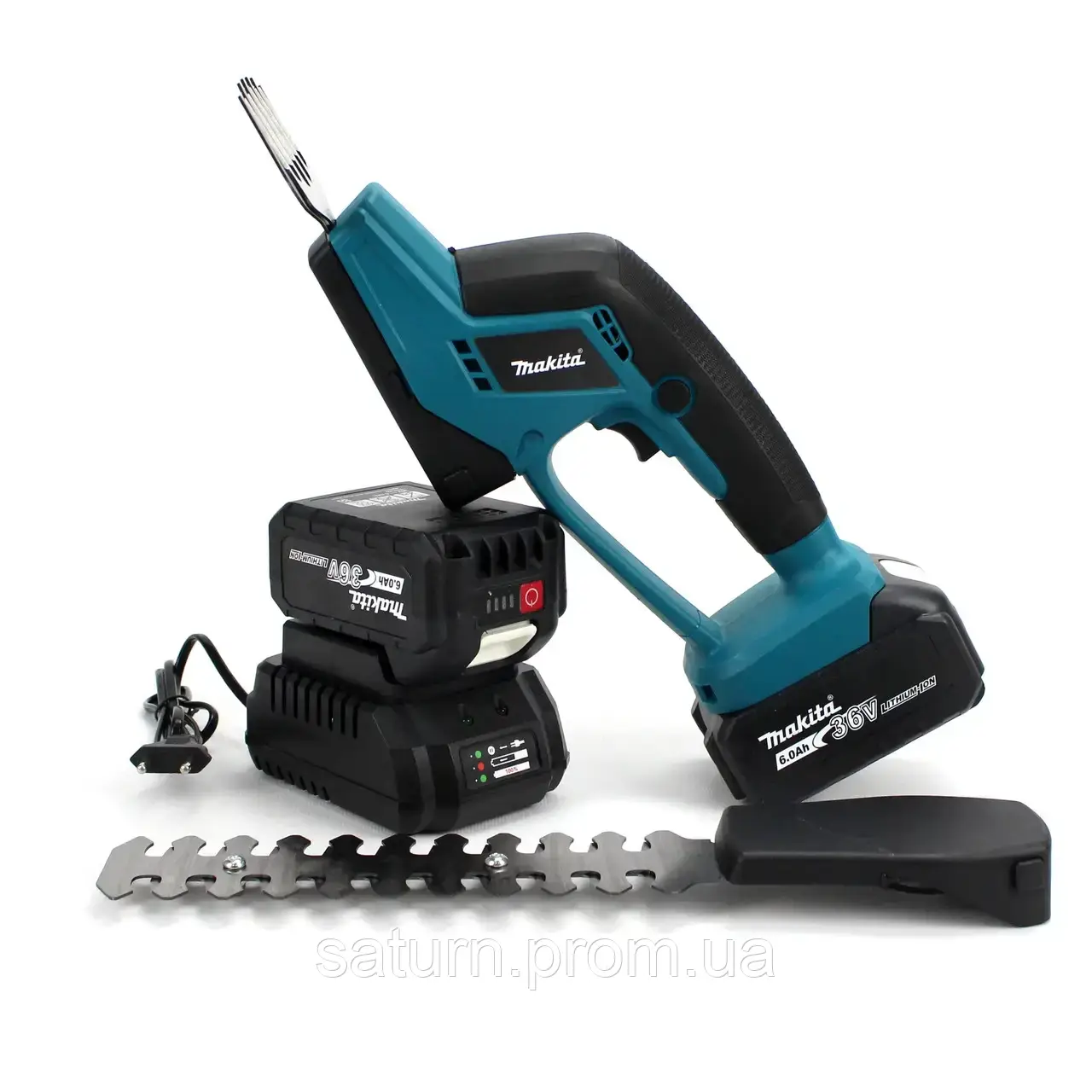 Акумуляторні електроножиці Makita DUM111SYX (36V 6.0Ah). Ножиці для трави кущоріз