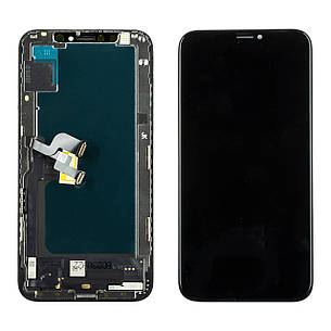 Дисплей APPLE iPhone XS (IPS) (IN CELL) (JK) з чорним тачскріном, фото 1