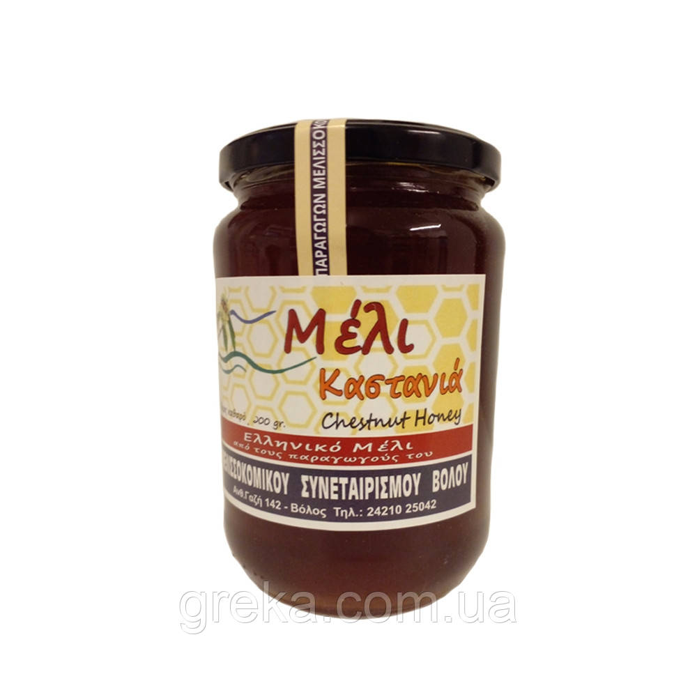 Мед каштановий 0,5 кг, фото 1