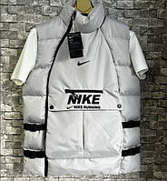Nike жилетка серая мужская брендовая Найк безрукавка модная молодежная жилет