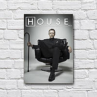 Деревянный постер сериала «Доктор Хаус» 210х297 мм