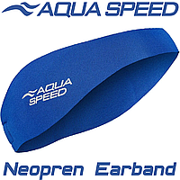 Повязка для плавания с липучкой из неопрена Aqua Speed Neopren Earband синяя