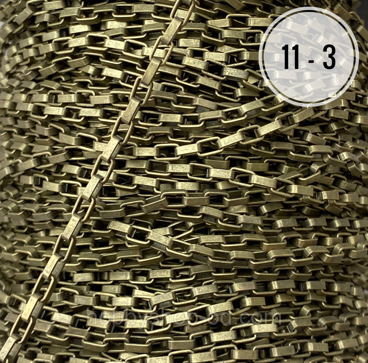 Ланцюжок біжутерійний колір бронза, фото 1