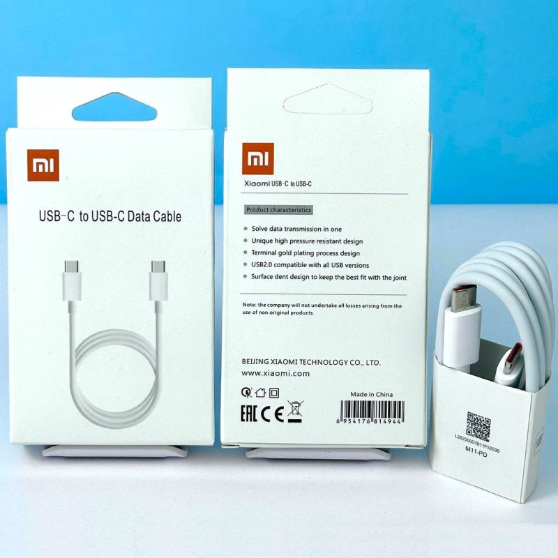 Кабель для зарядки телефону Xiaomi Mi Type-C to Type-C 1:1 1м Білий 44296