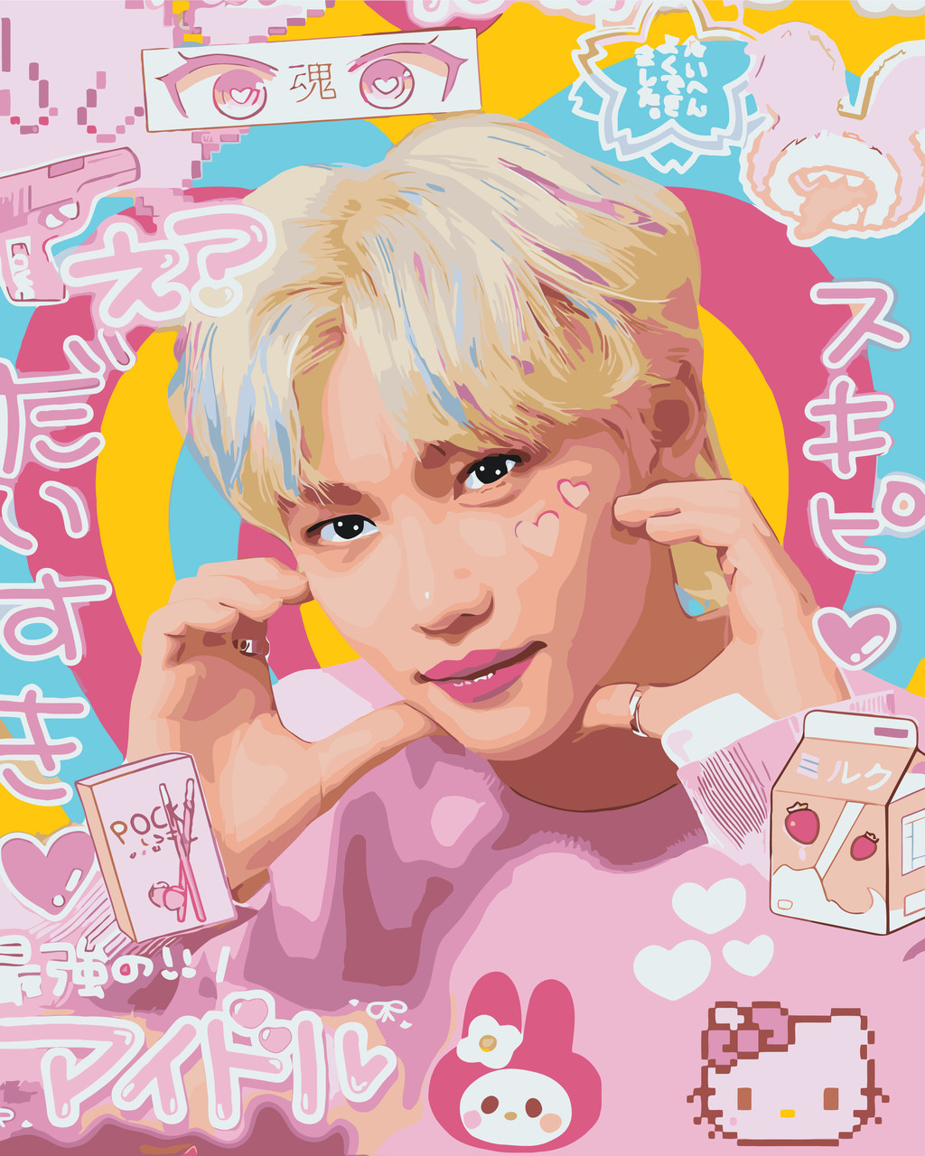 Картина за номерами Аніме K-Pop: Stray Kids Лі Фелікс (Li Felix) 40*50 см Оригамі LW 32770, фото 1