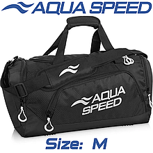 Сумка для басейну спортивна сумка для тренувань із плечовим ременем Aqua Speed Duffel Bag 35L, чорна