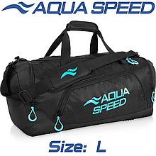 Сумка для басейну спортивна сумка для тренувань із плечовим ременем Aqua Speed Duffel Bag 43L чорна