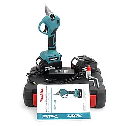 Акумуляторний секатор Makita DUP 366Z (36V, 5AH). Електросекатор Макіта для гілок.