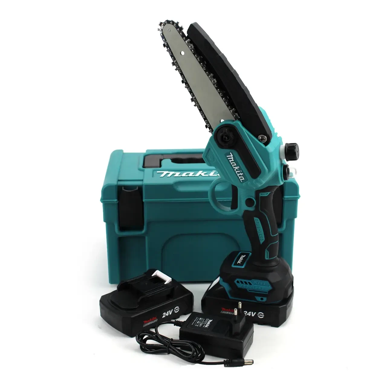 Акумуляторна міні пила Makita DUC155H (24V, 4AH) з автоматичним мастилом ланцюга. Гілкоріз Макіта, шина 20 см