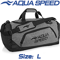 Спортивная сумка для тренировок сумка для бассейна с плечевым ремнем Aqua Speed Duffel Bag 43L серо-черная