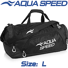Сумка для басейну спортивна сумка для тренувань із плечовим ременем Aqua Speed Duffel Bag 43L чорна
