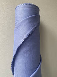 Синя натуральна лляна тканина, колір 78