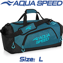 Сумка для басейну спортивна сумка для тренувань із плечовим ременем Aqua Speed Duffel Bag 43L бірюзова