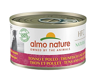 Консервированный корм Almo Nature HFC Dog Natural Кусочки тунца и курицы в соусе для взрослых собак 95 г