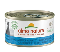 Консервированный корм Almo Nature HFC Dog Natural Кусочки полосатого тунца и трески в соусе для взрослых собак