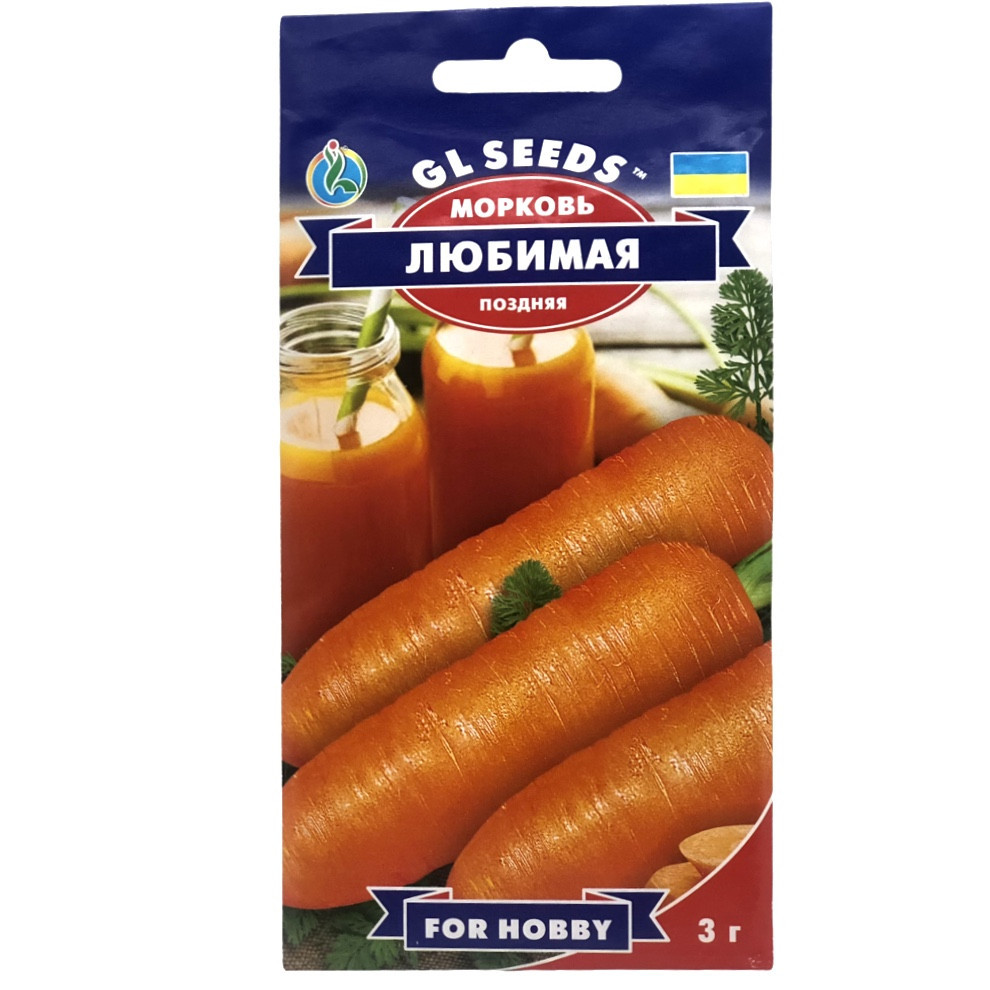 Насіння Морква Улюблена солодка GL Seeds 3г (For Hobby1351), фото 1