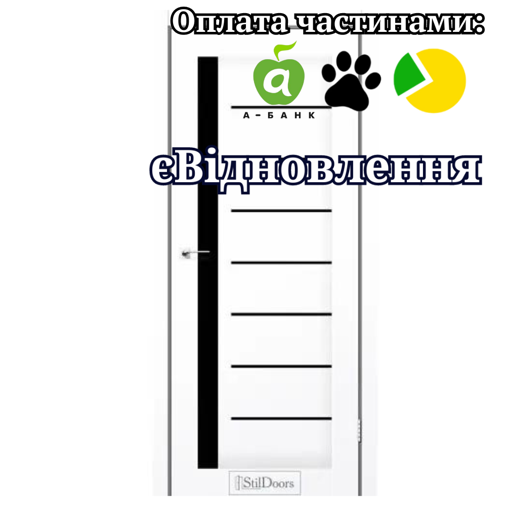Дверний блок LONDON StilDoors, Білий Кристал