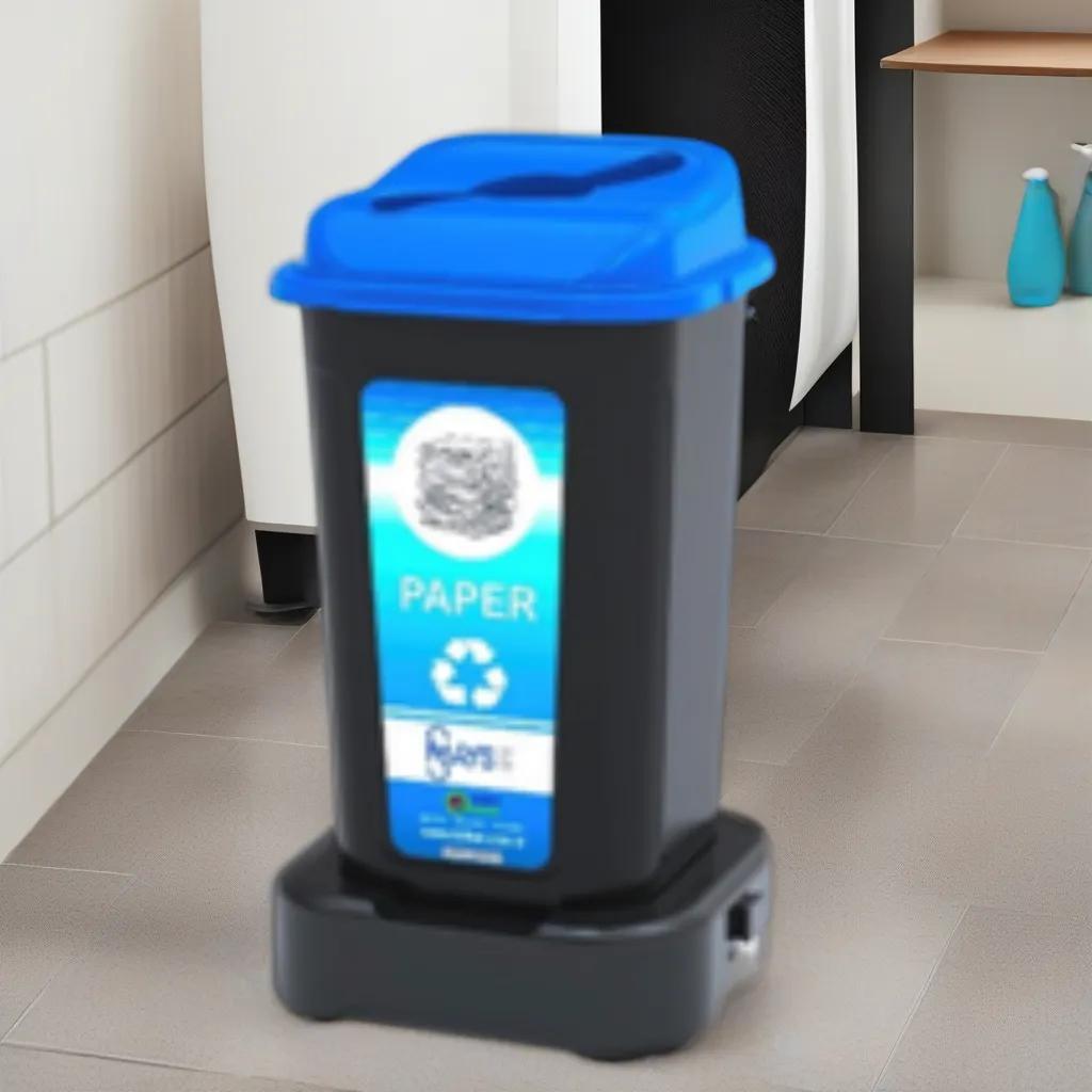 Контейнер для медицинских отходов категории А, 60 литров Биобак утилизация бумаги, синяя маркировка - фото 1 - id-p2091261860