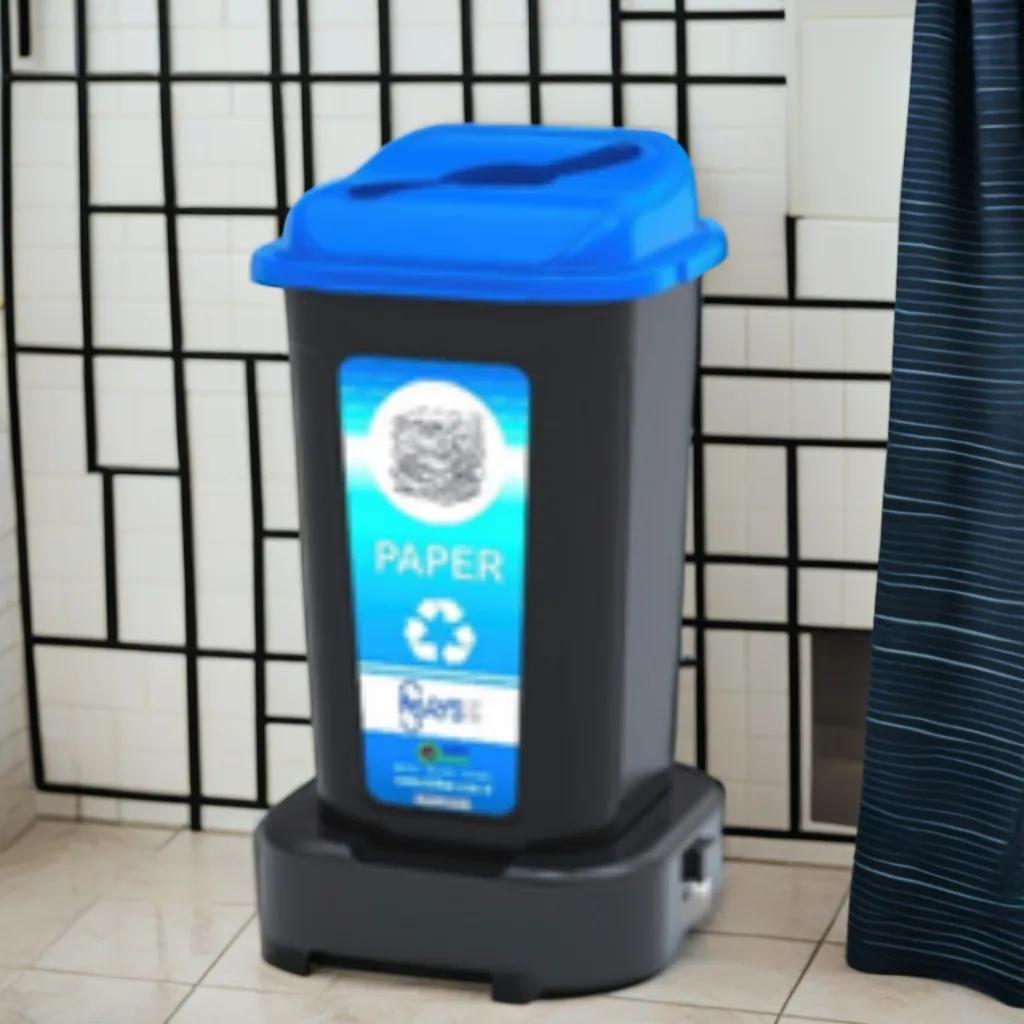 Контейнер для медицинских отходов категории А, 60 литров Биобак утилизация бумаги, синяя маркировка - фото 8 - id-p2091261860