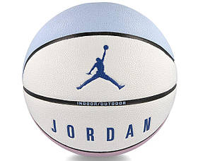 М'яч баскетбольний Nike JORDAN ULTIMATE 2.0 8P DEFLATED ICE BLUE/WHITE/ICED LILAC/TRUE BLUE 07 синій