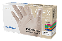 Перчатки латексные неопудренные MedTouch, Бежевий, XS