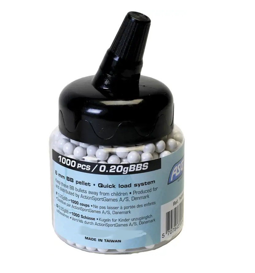 Страйкбольні кульки ASG Standard 0.20 гр. 1000 шт white (6 мм)