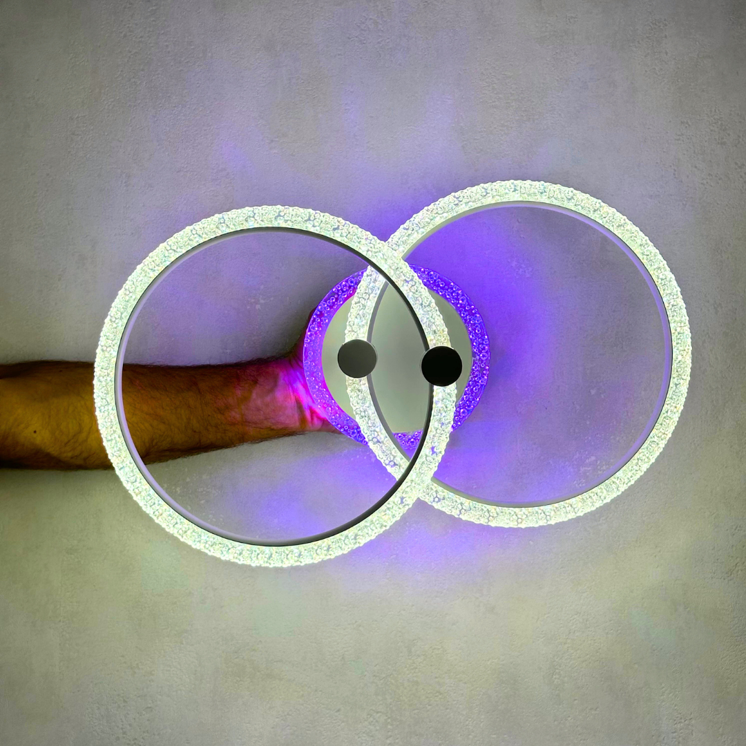 Люстра з різними кольорами SVET 68W до 16 м² колір Білий SC-2122/2C WH 3color, фото 1