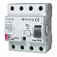 Диф. реле EFI-4 G/KV 25/0,1 тип A (10kA)