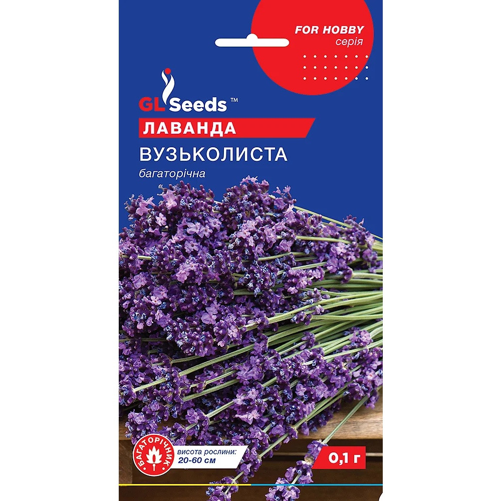 Насіння Прянощі Лаванда Вузьколиста багаторічна GL Seeds 0.1г (For Hobby843)